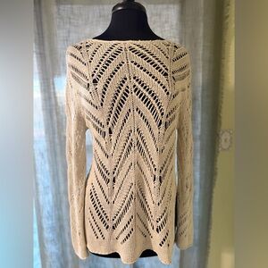 RD Style Cream Open Knit Sweater